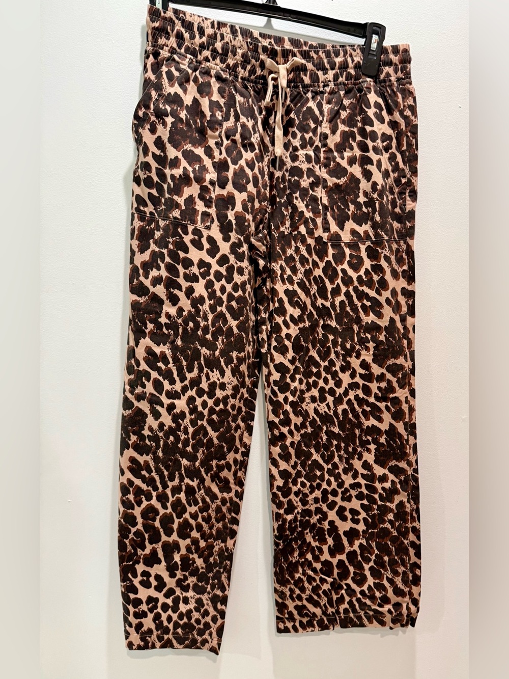 Threads 4 Thought Pamela Wild Animal Print Stretch Twill Wide Leg Pants Size M